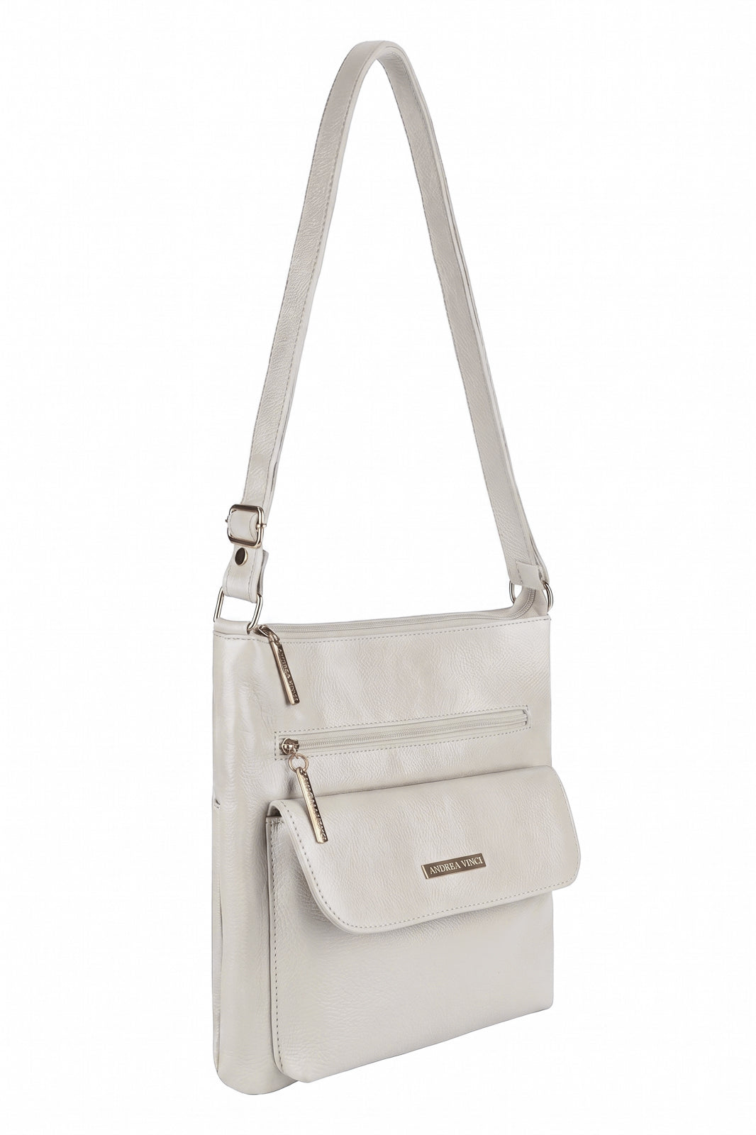 Bolsa transversal de couro liso Karen