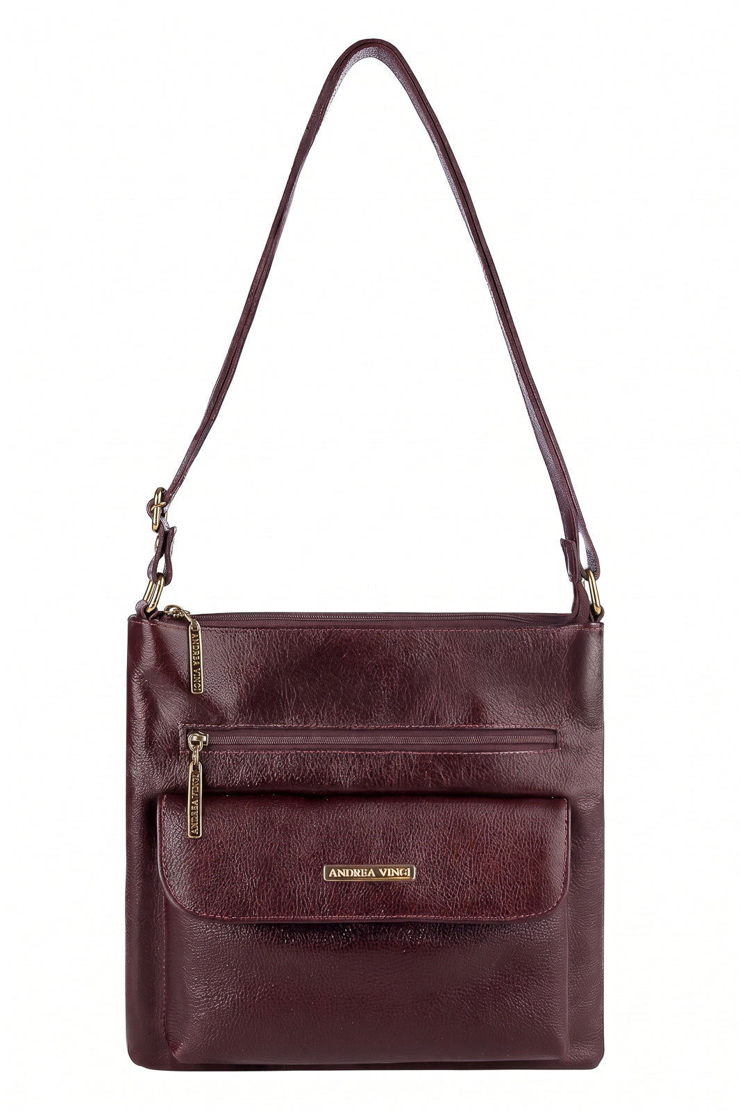 Bolsa transversal de couro liso Karen