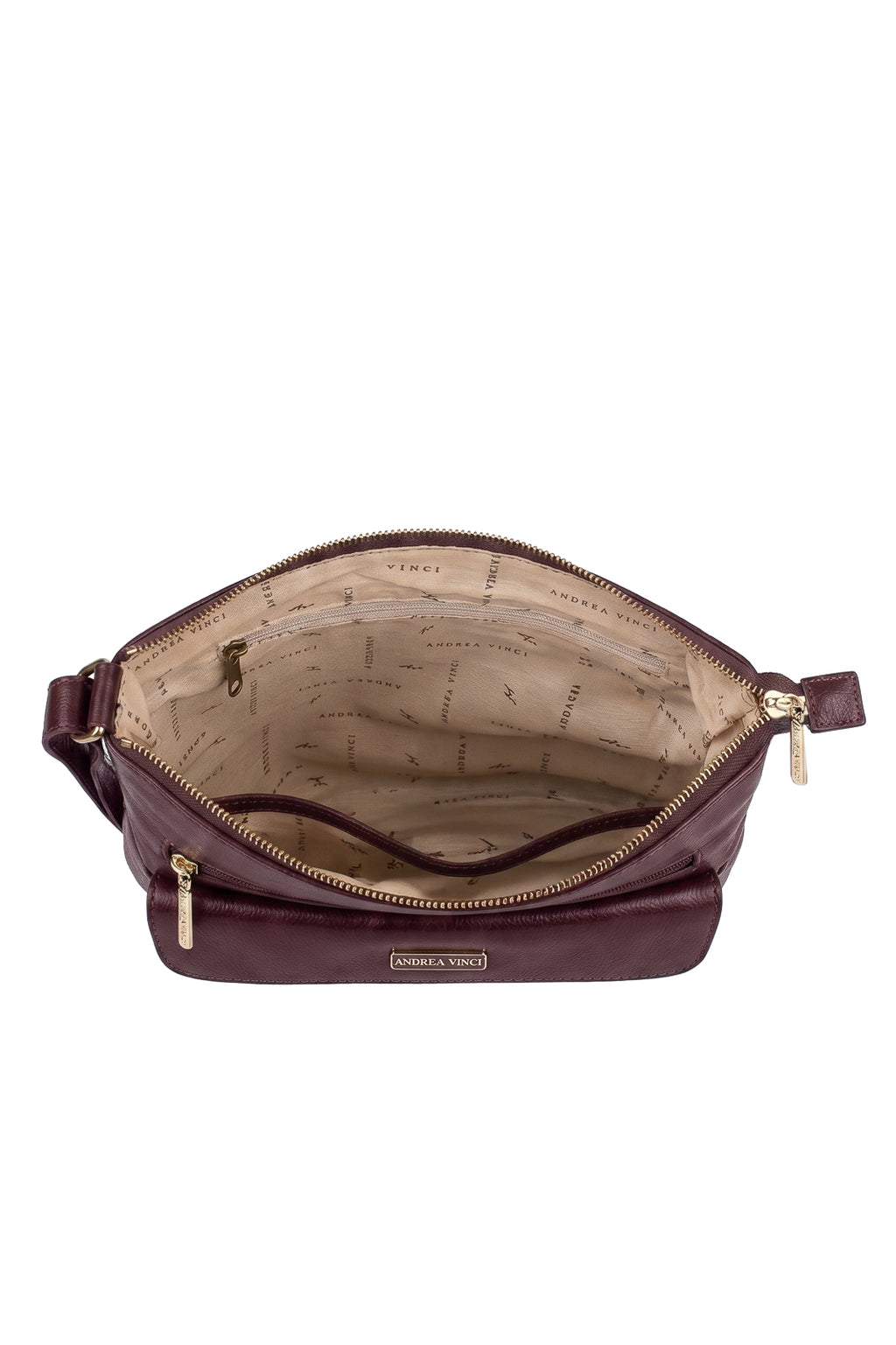 Bolsa transversal de couro liso Karen