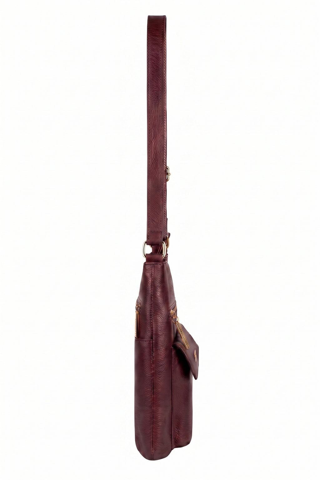 Bolsa transversal de couro liso Karen