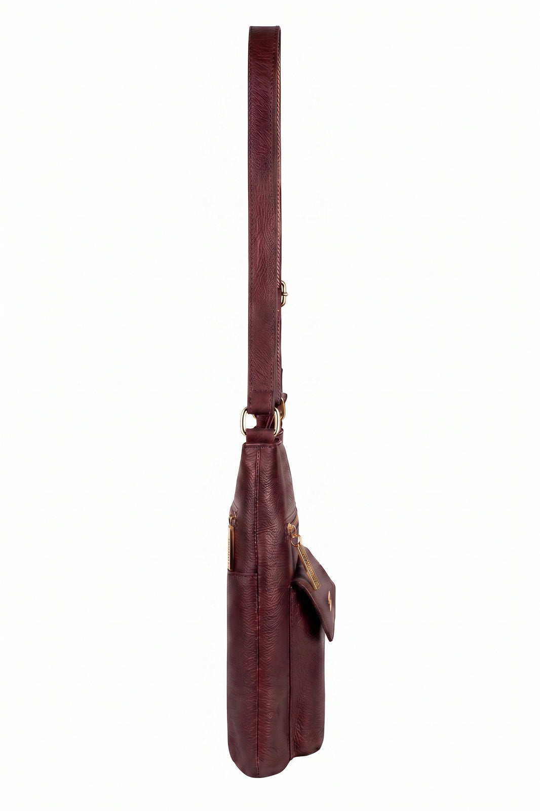Bolsa transversal de couro liso Karen