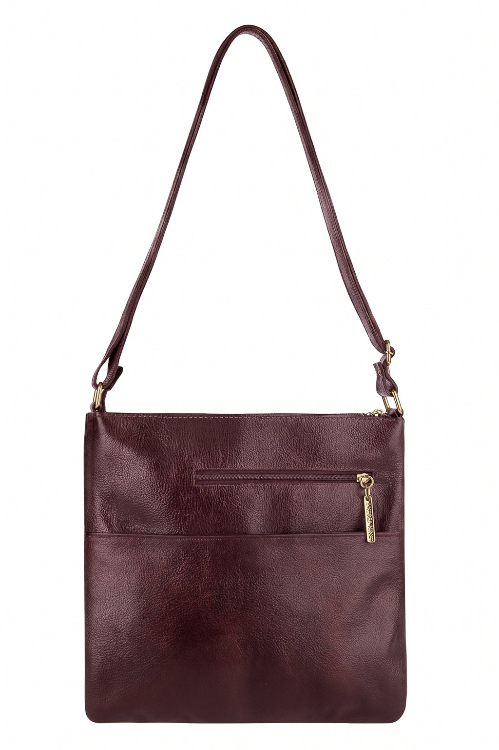 Bolsa transversal de couro liso Karen