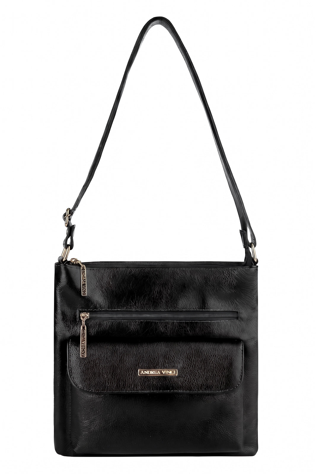 Bolsa transversal de couro liso Karen