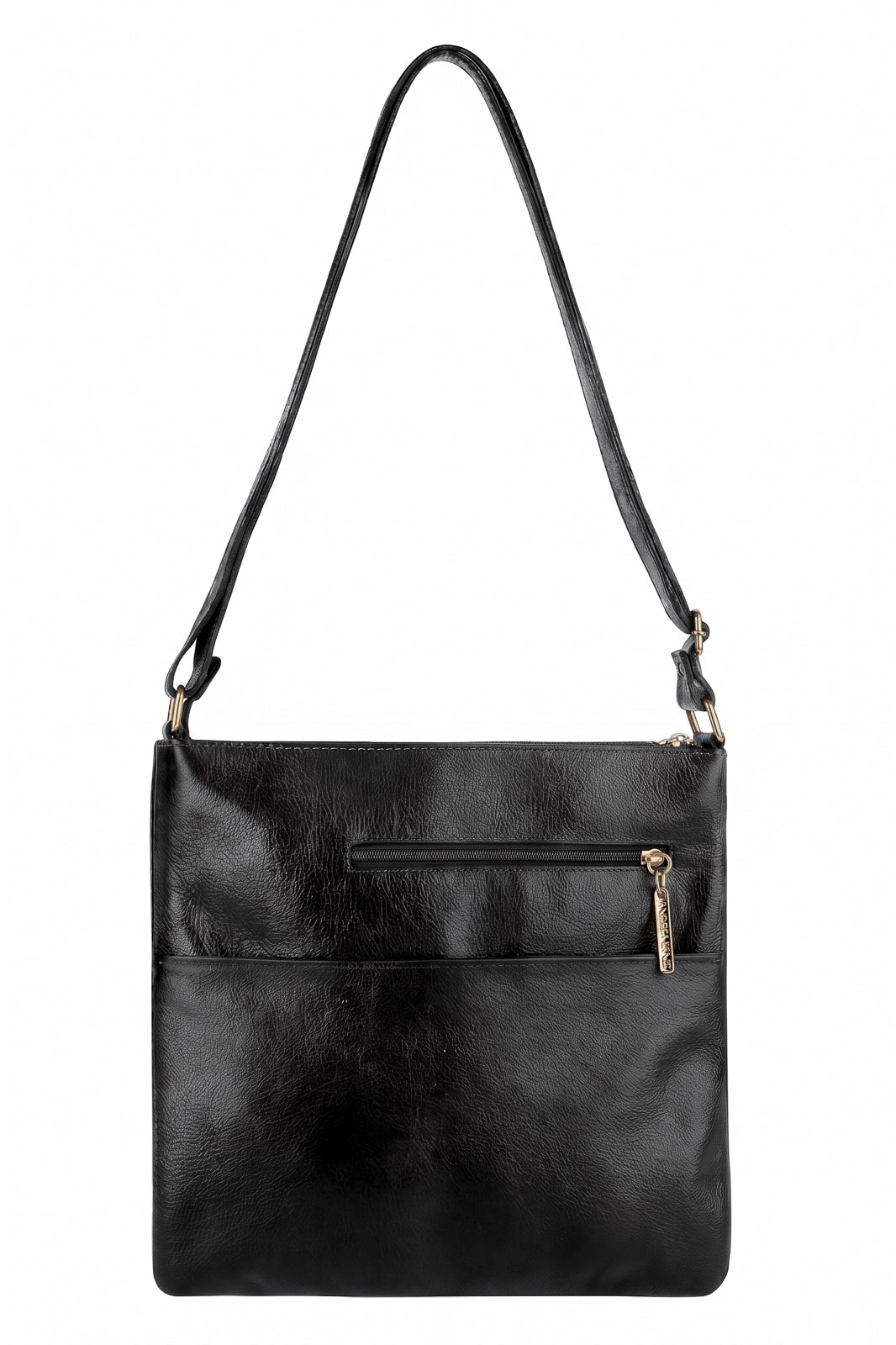 Bolsa transversal de couro liso Karen
