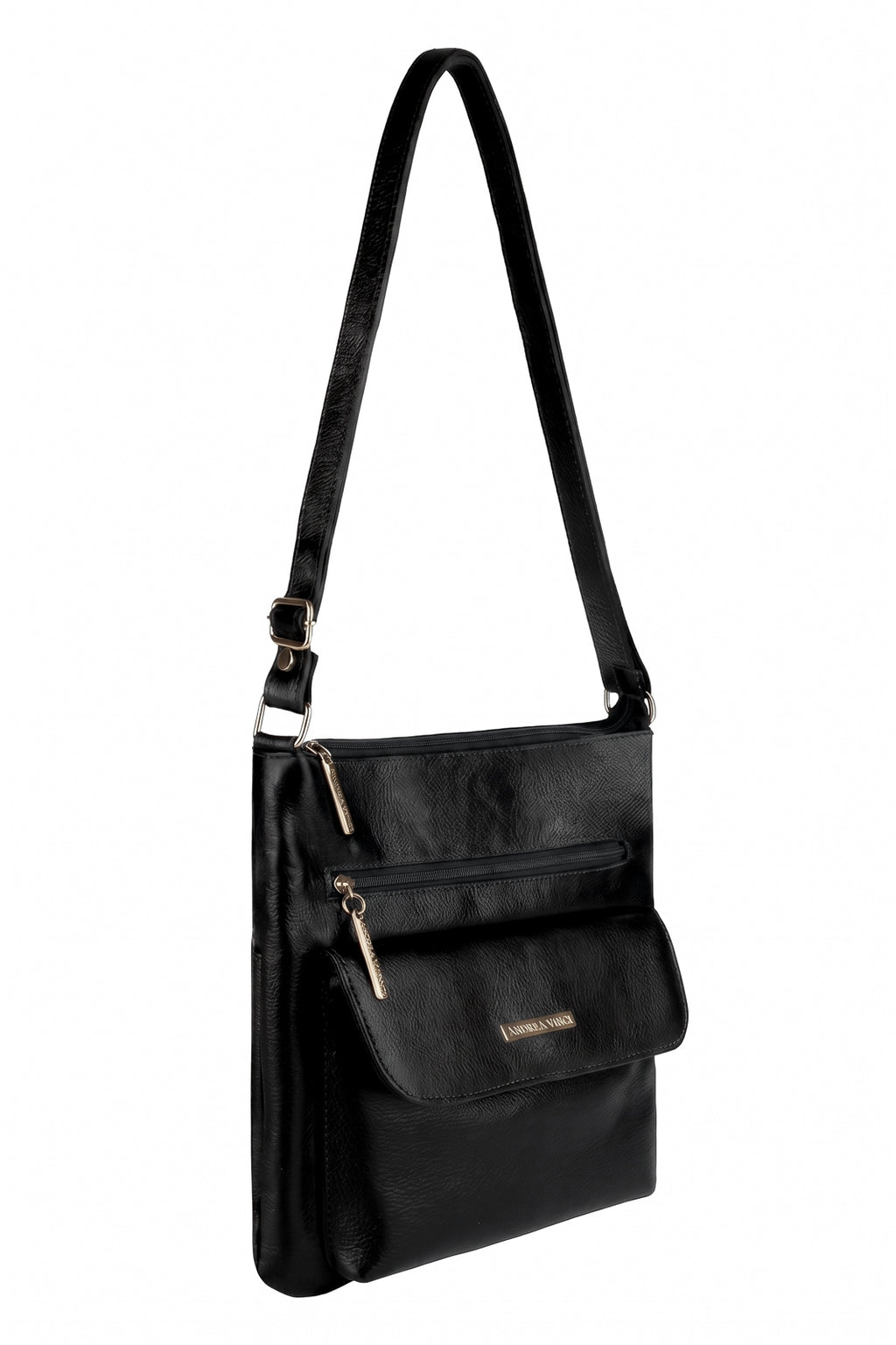 Bolsa transversal de couro liso Karen
