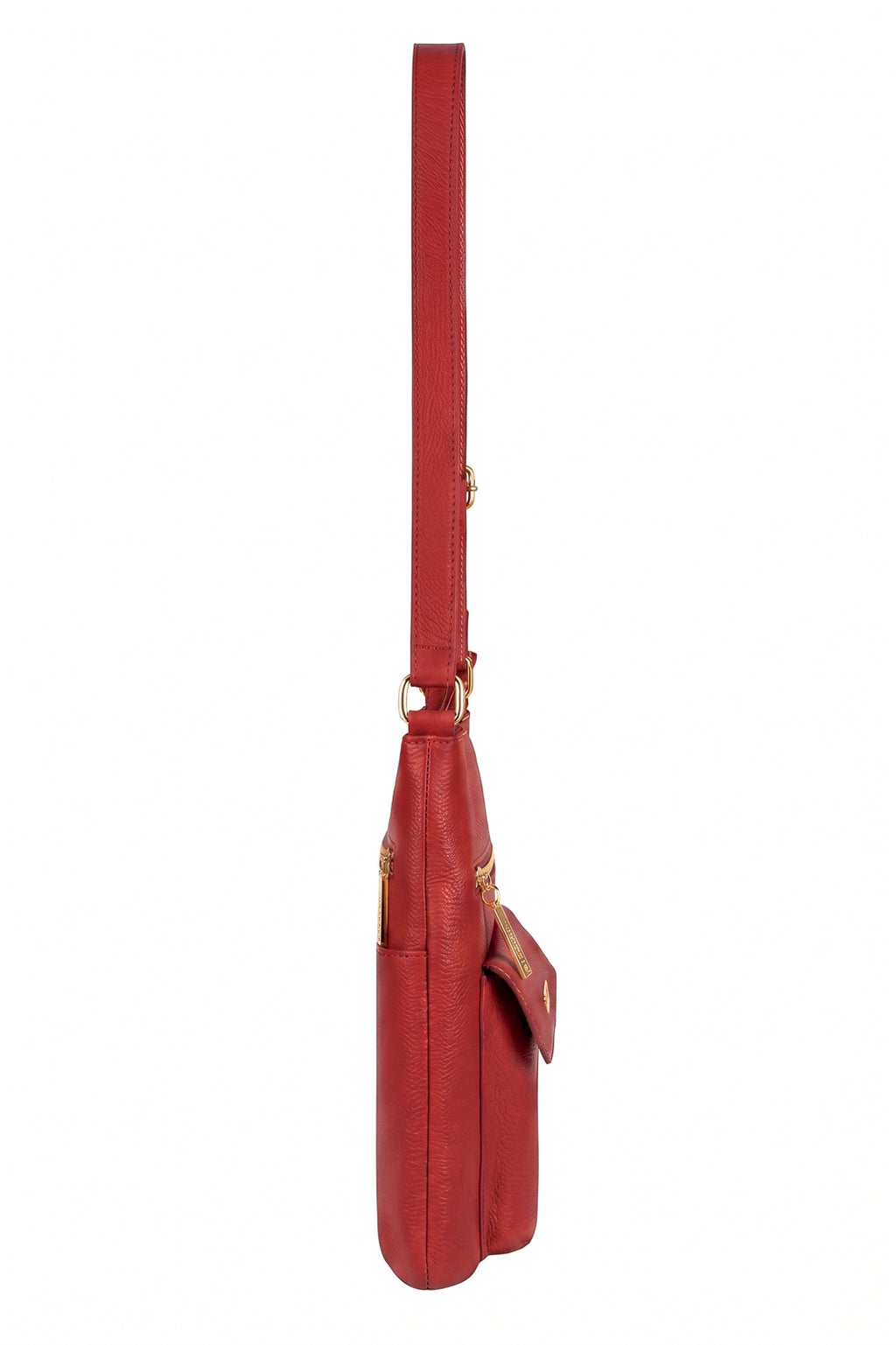 Bolsa transversal de couro liso Karen