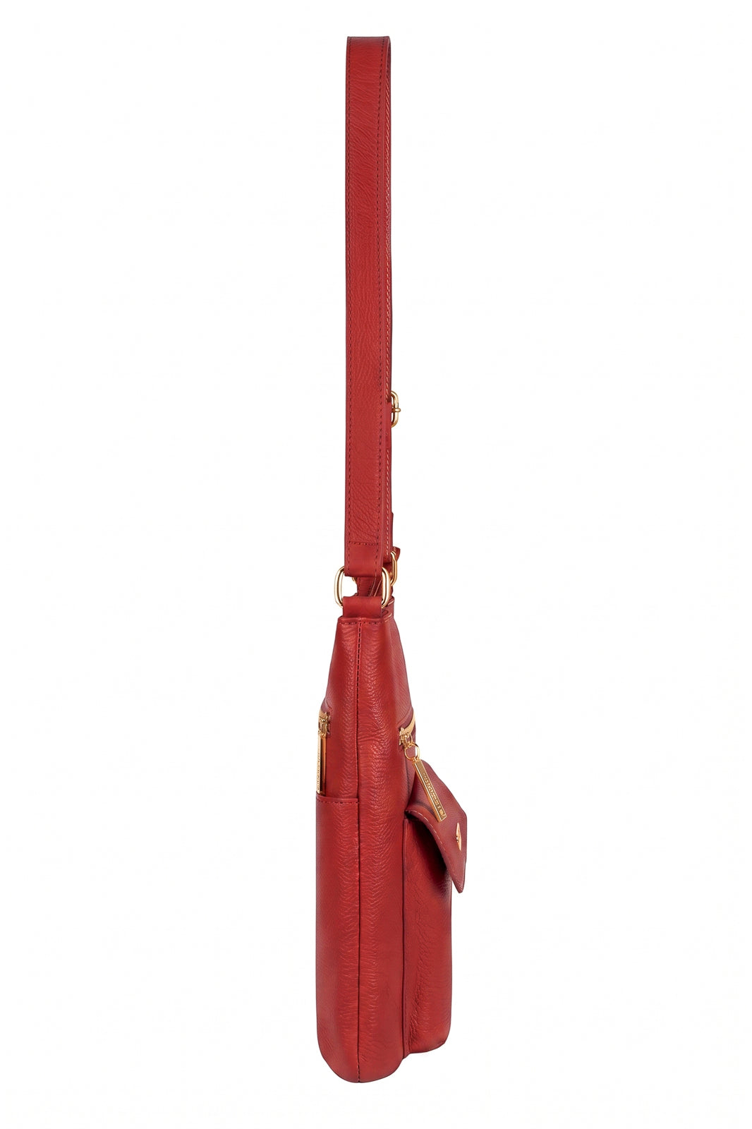 Bolsa transversal de couro liso Karen