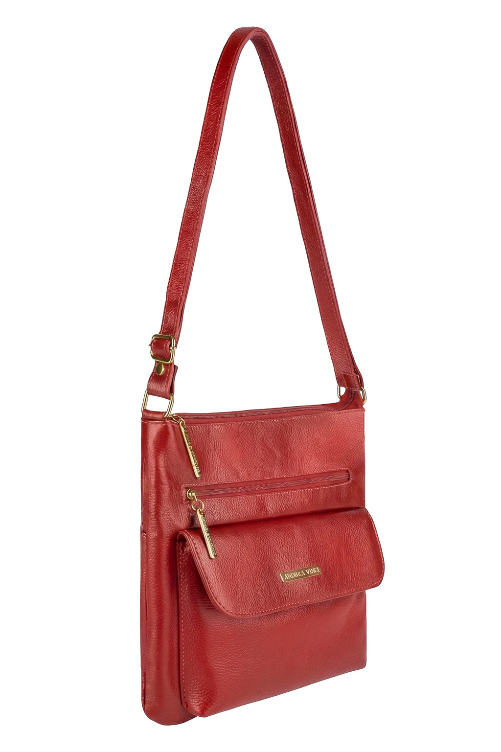 Bolsa transversal de couro liso Karen