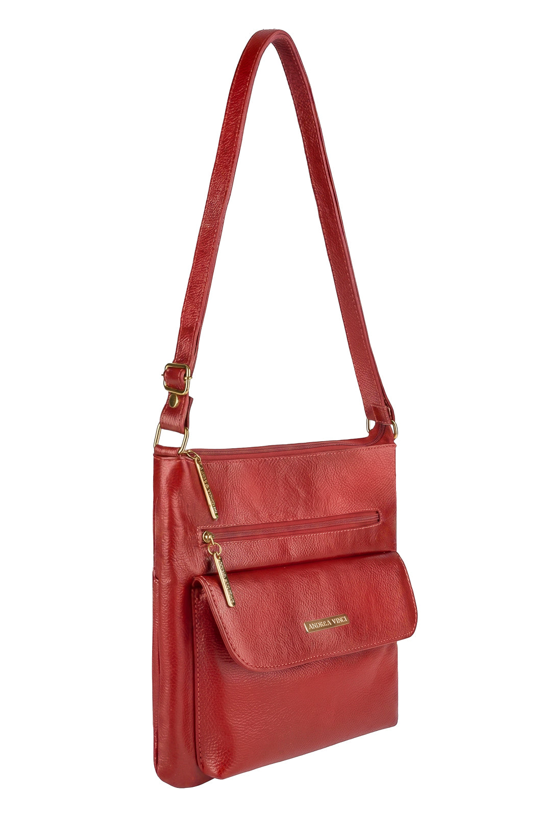 Bolsa transversal de couro liso Karen