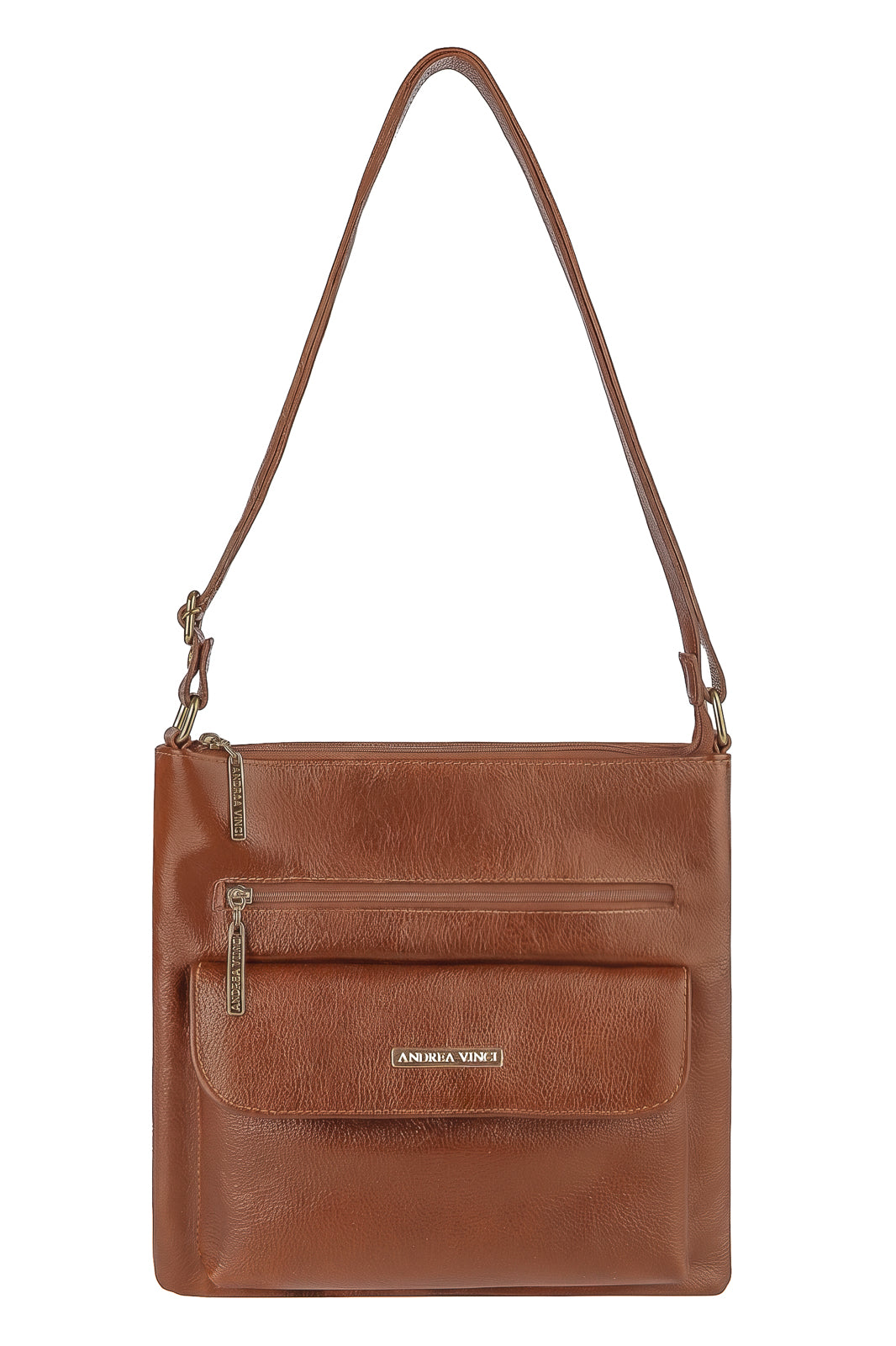Bolsa transversal de couro liso Karen