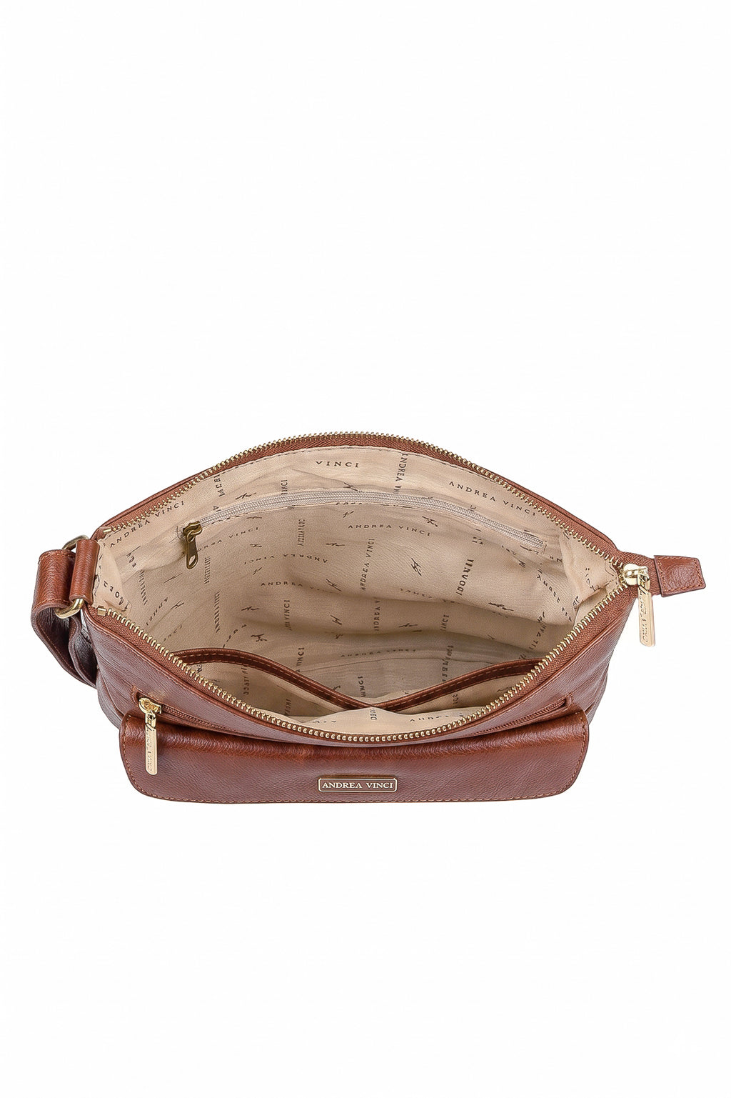 Bolsa transversal de couro liso Karen