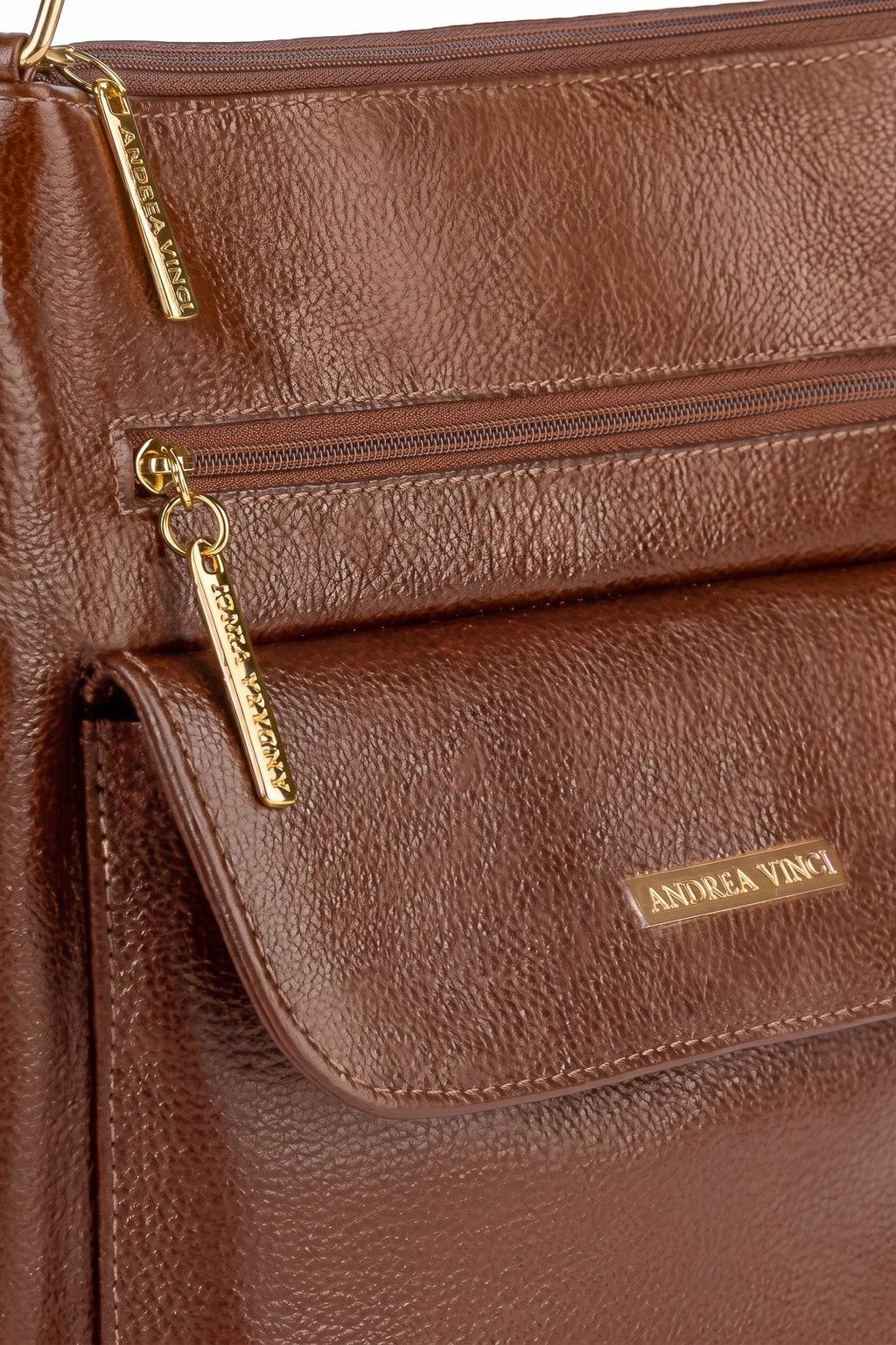 Bolsa transversal de couro liso Karen