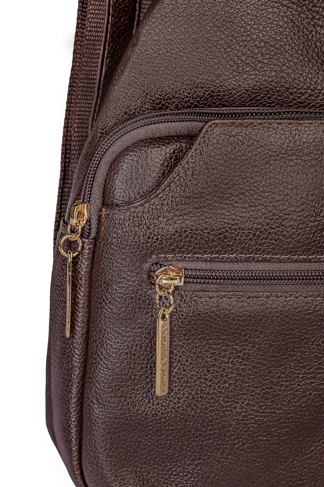 Mini mochila feminina transversal de couro liso Jenny