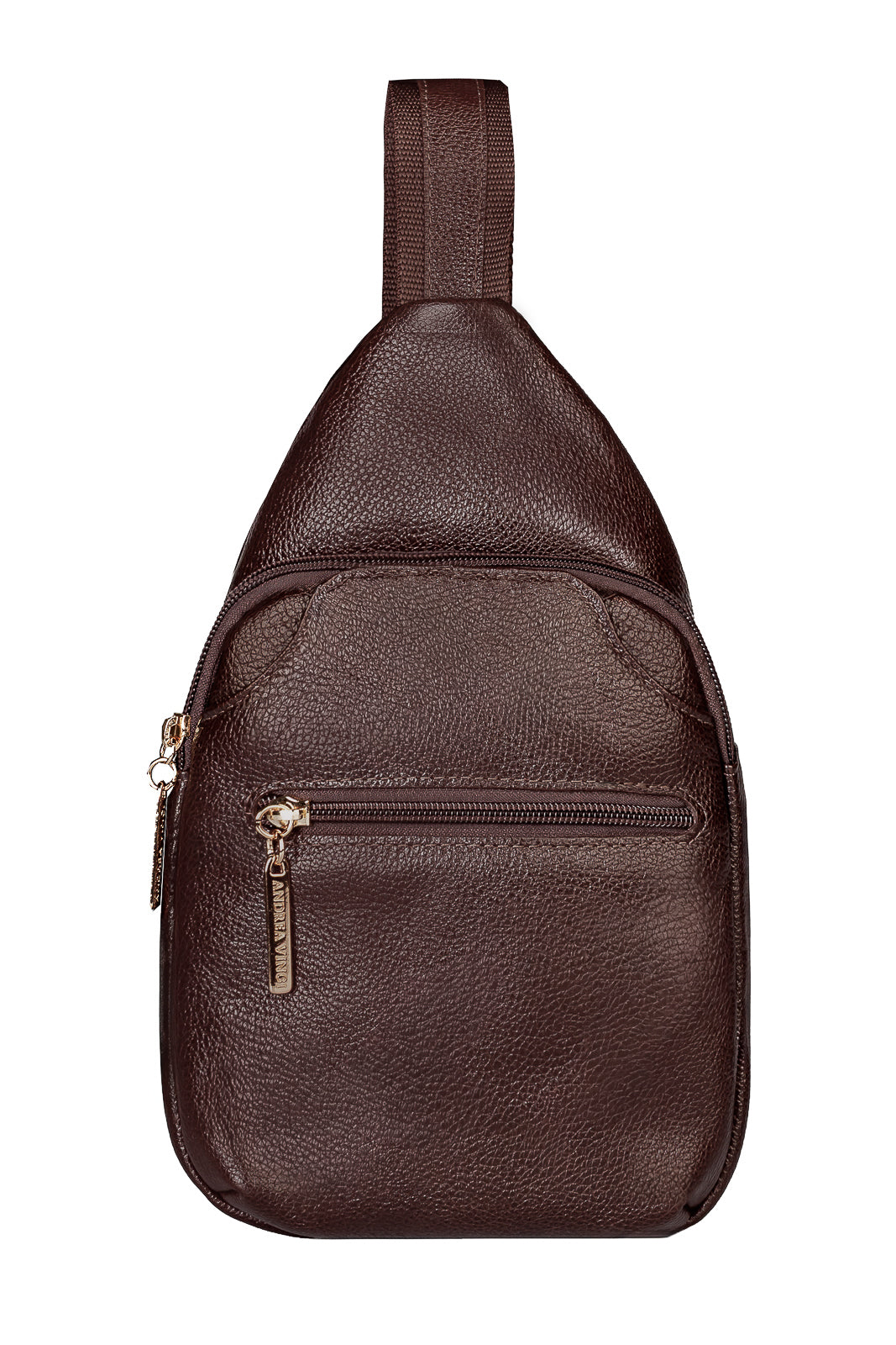 Mini mochila feminina transversal de couro liso Jenny