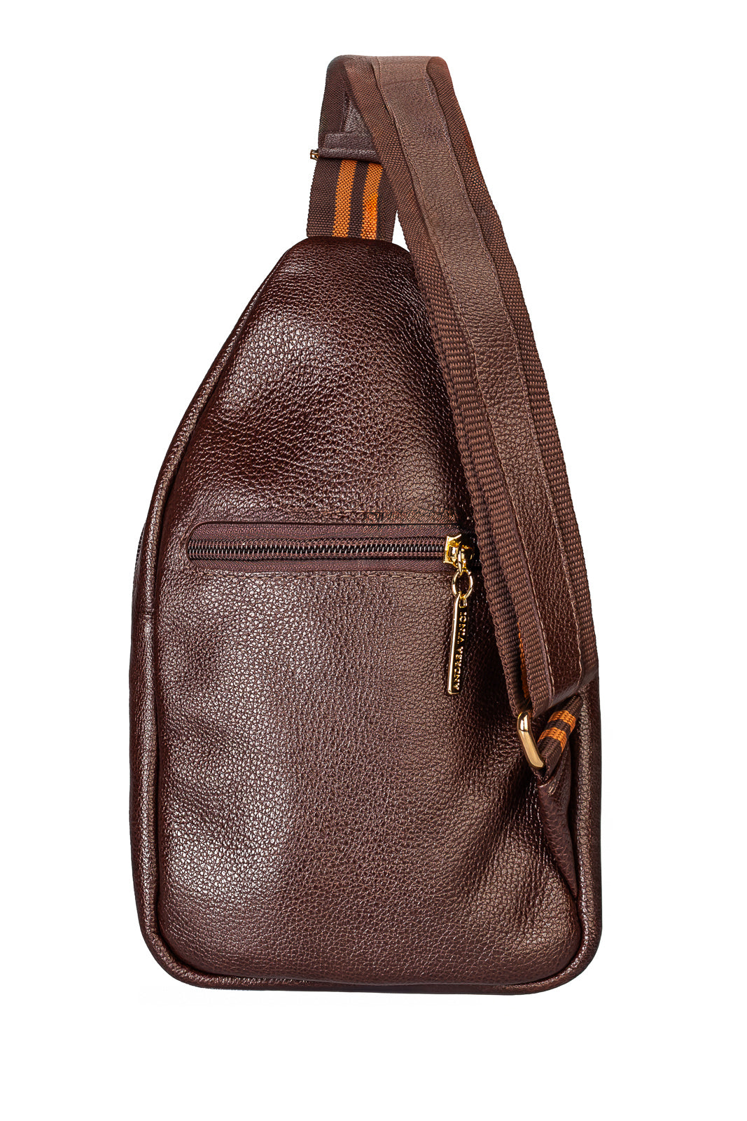 Mini mochila feminina transversal de couro liso Jenny