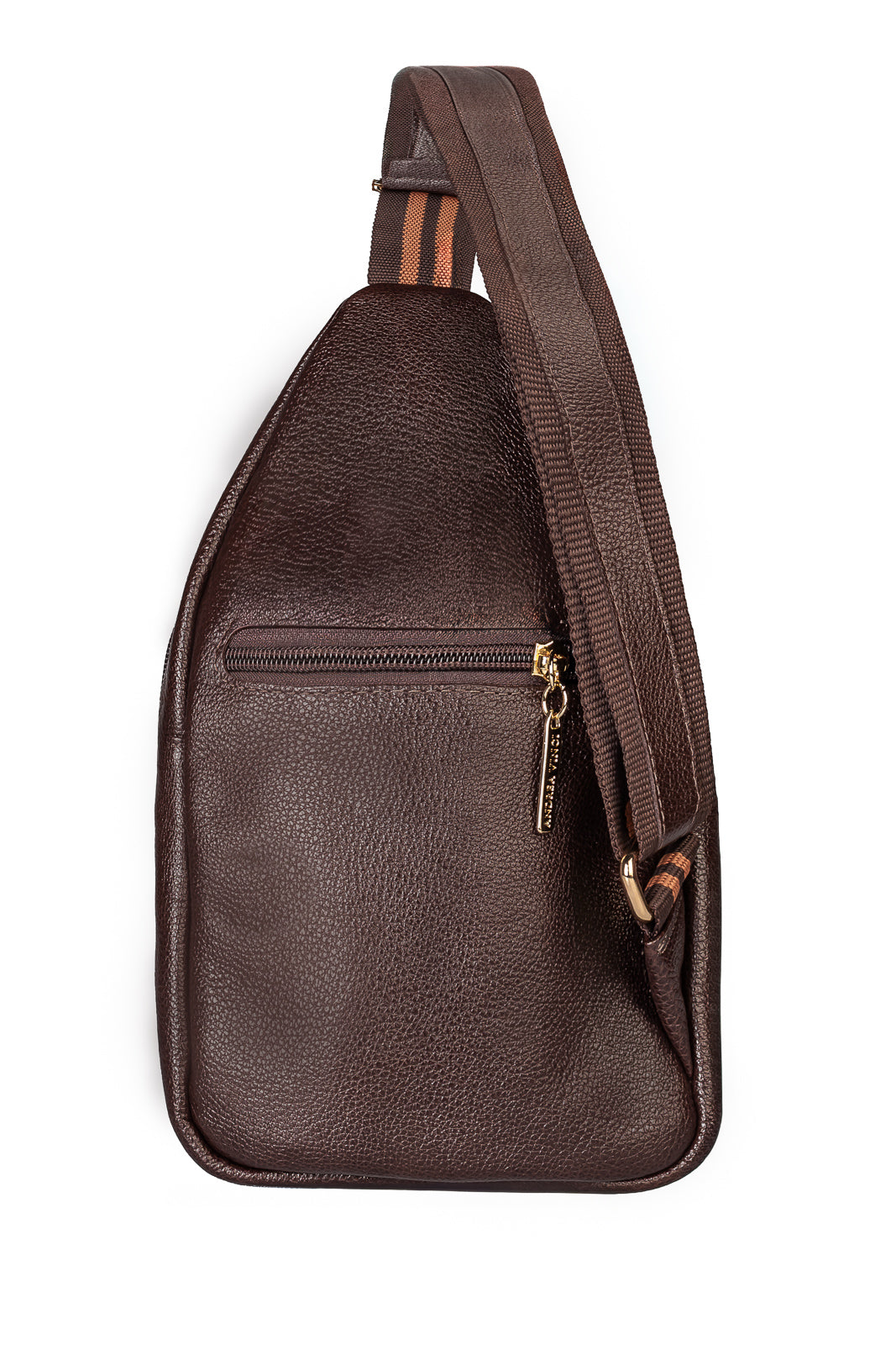 Mini mochila feminina transversal de couro liso Jenny
