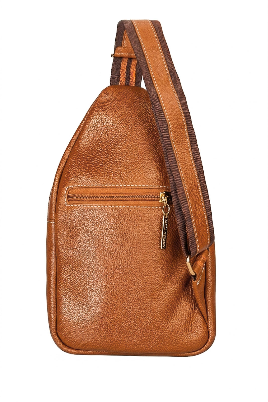 Mini mochila feminina transversal de couro liso Jenny