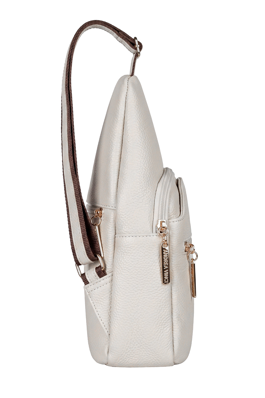 Mini mochila feminina transversal de couro liso Jenny