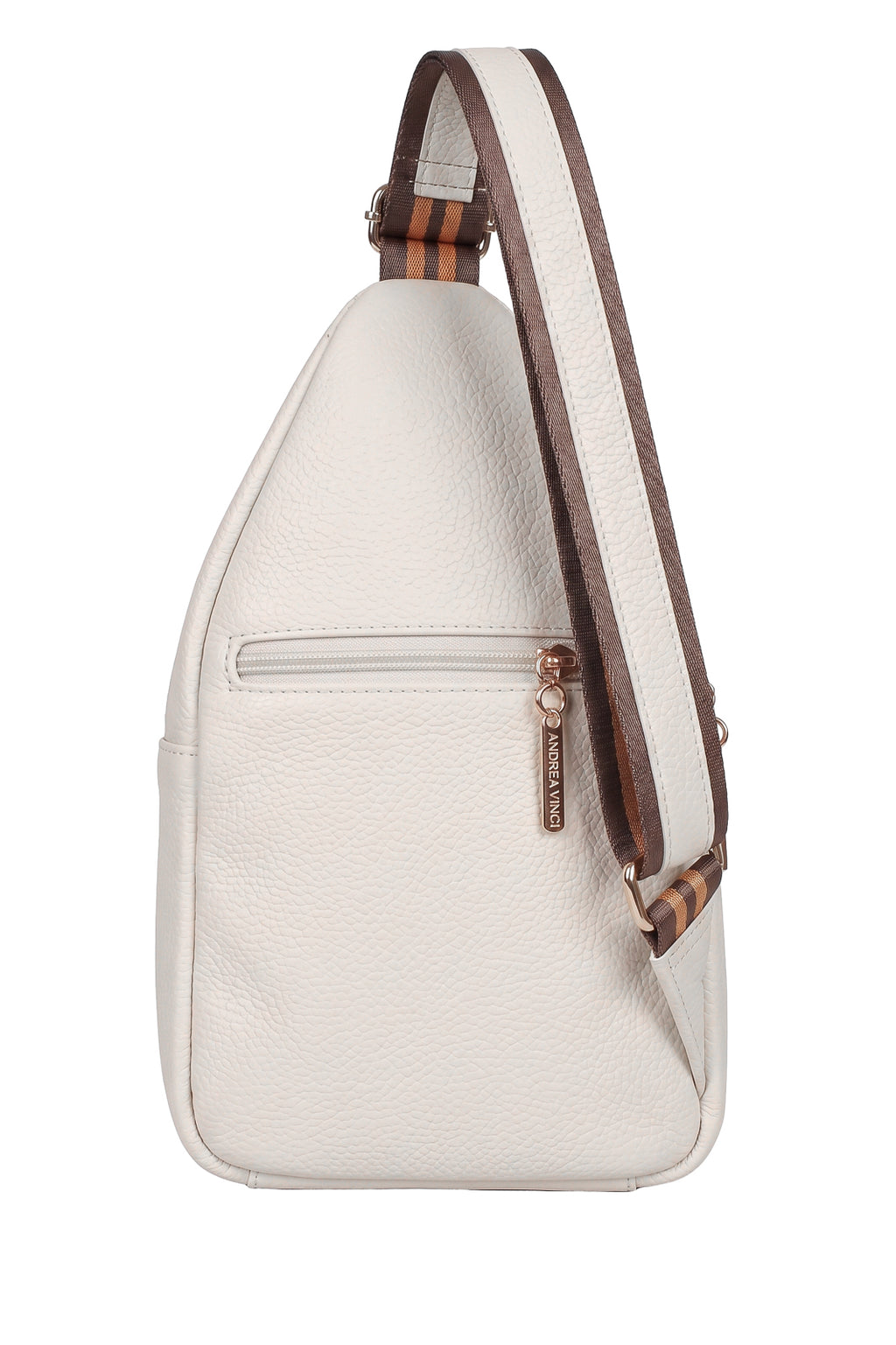Mini mochila feminina transversal de couro liso Jenny