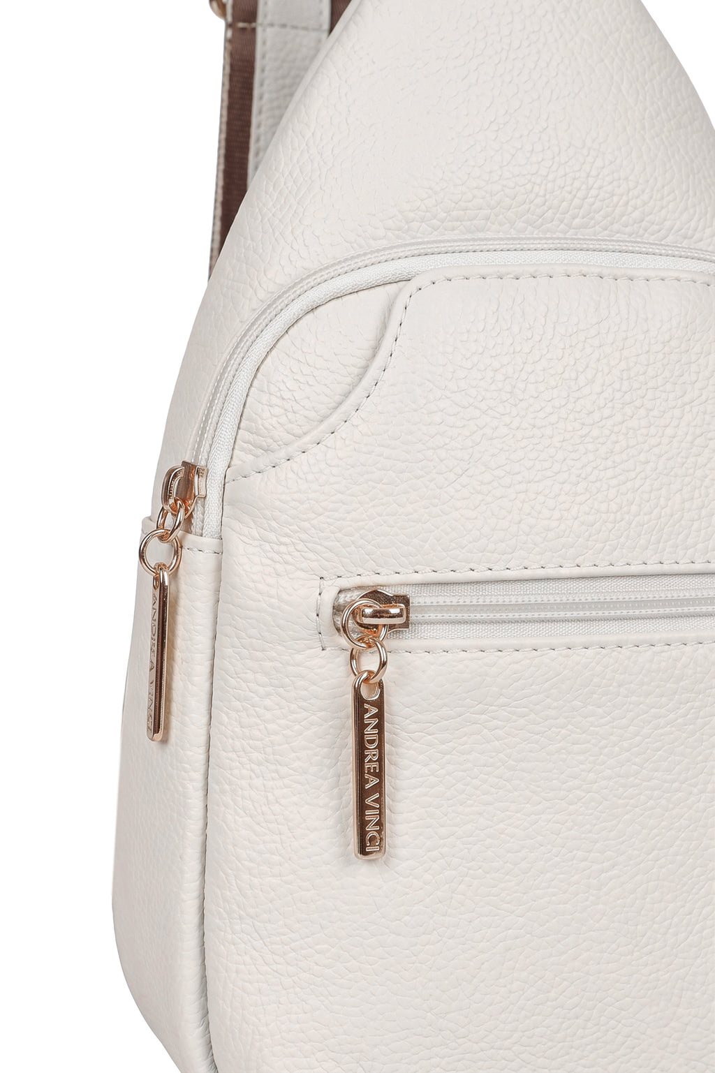 Mini mochila feminina transversal de couro liso Jenny
