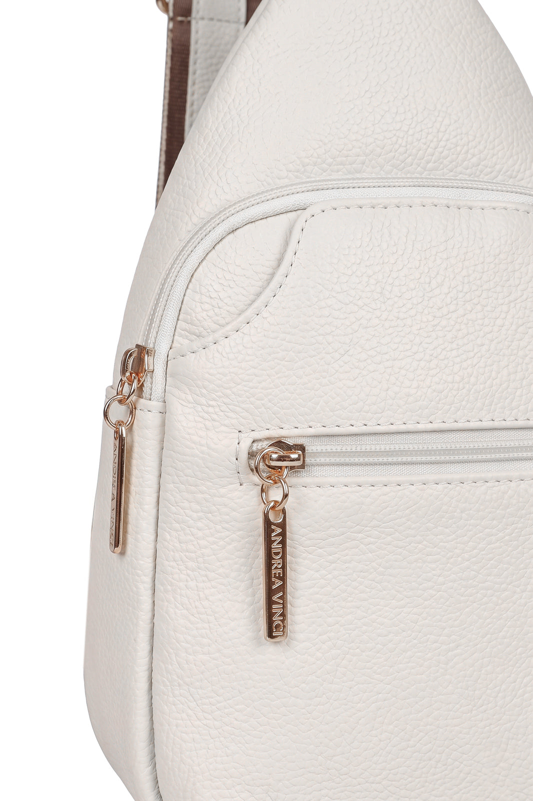 Mini mochila feminina transversal de couro liso Jenny