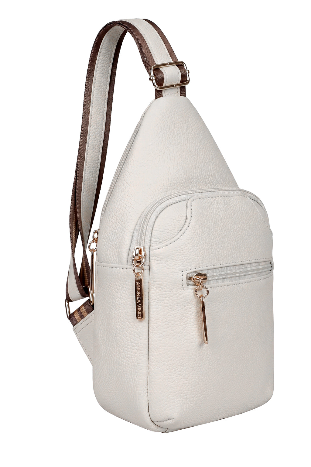 Mini mochila feminina transversal de couro liso Jenny