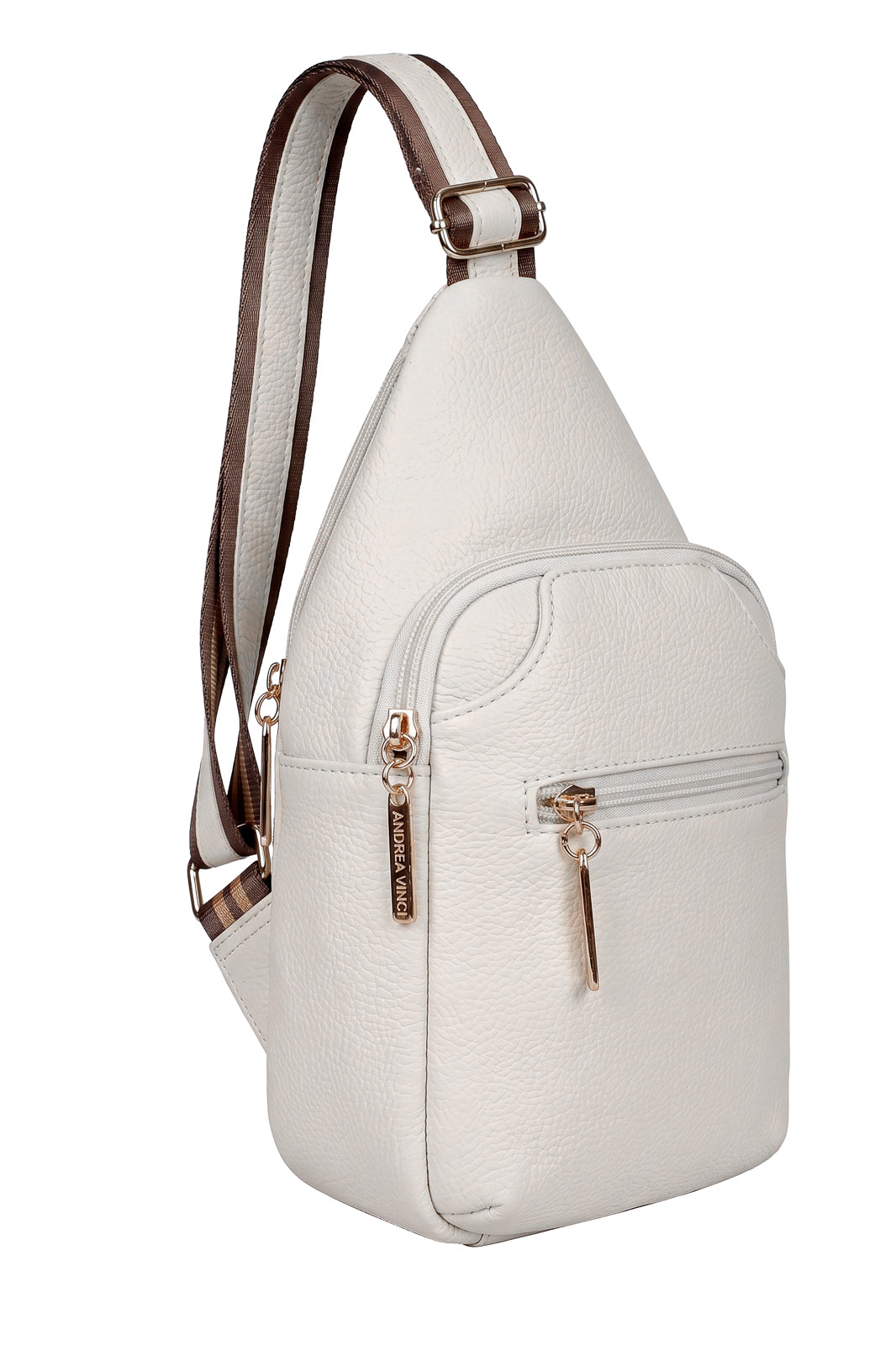 Mini mochila feminina transversal de couro liso Jenny