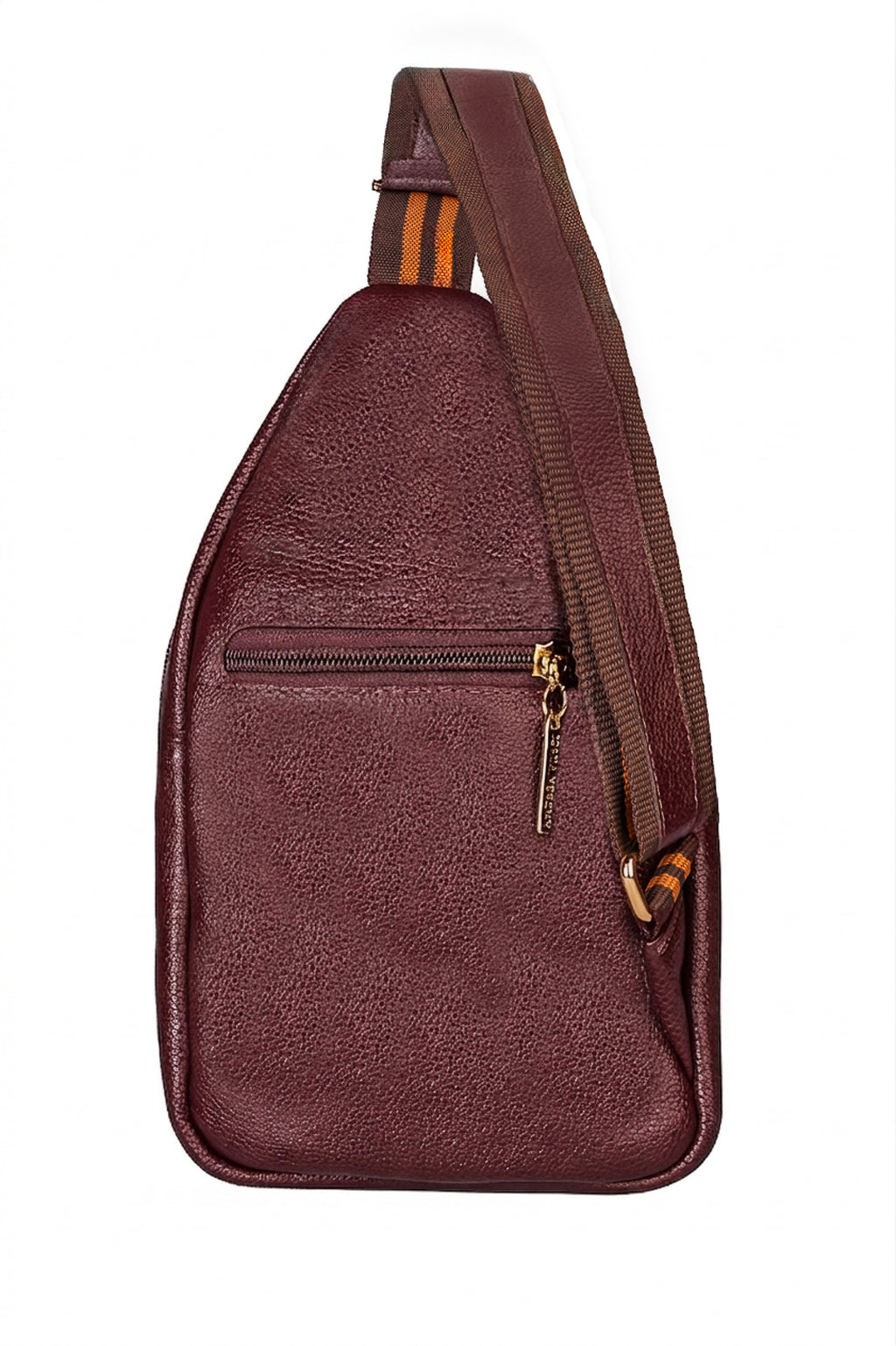 Mini mochila feminina transversal de couro liso Jenny
