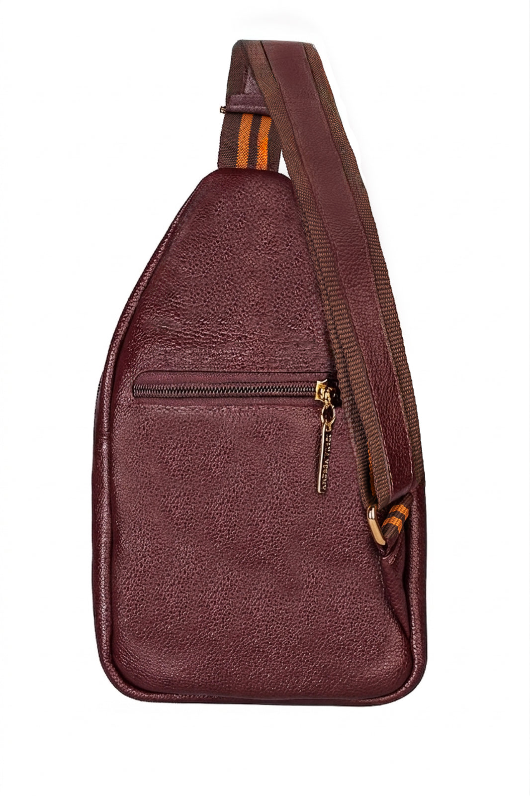 Mini mochila feminina transversal de couro liso Jenny