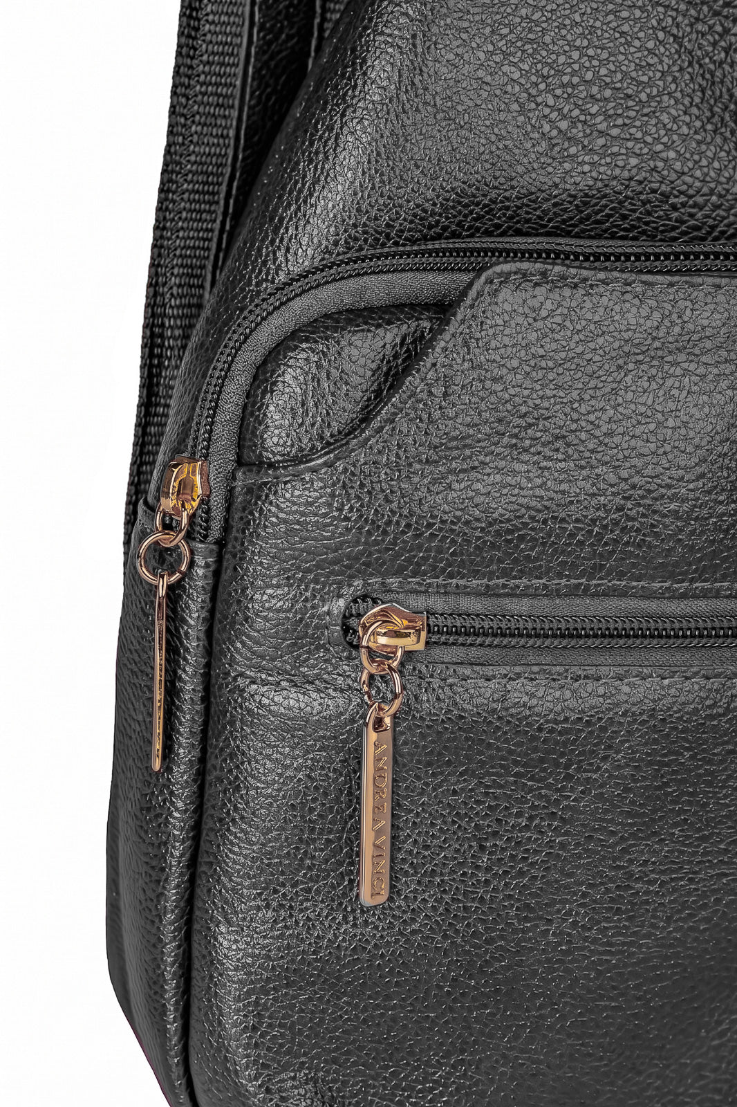 Mini mochila feminina transversal de couro liso Jenny