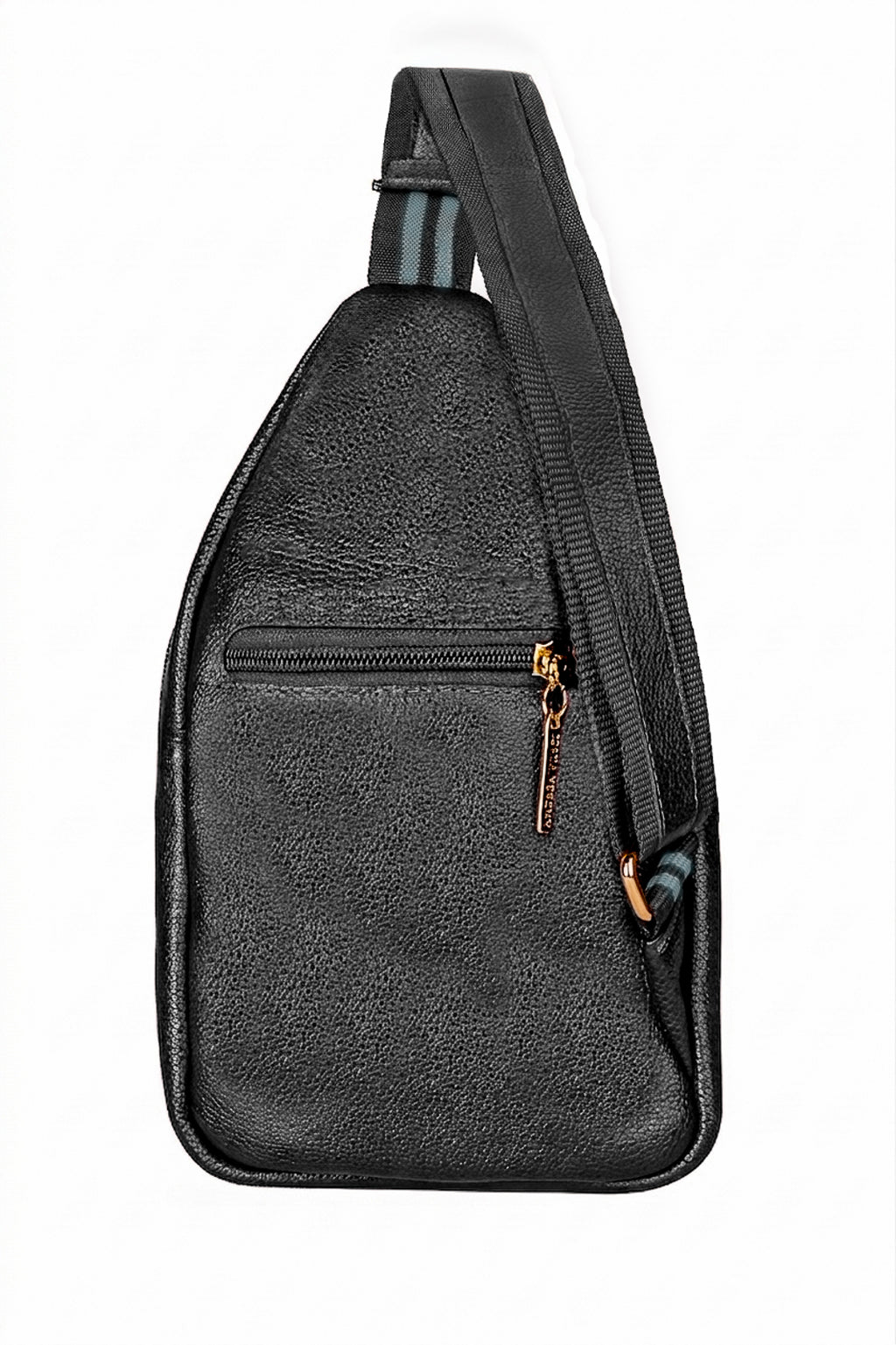 Mini mochila feminina transversal de couro liso Jenny