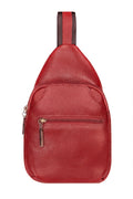 Mini mochila feminina transversal de couro liso Jenny