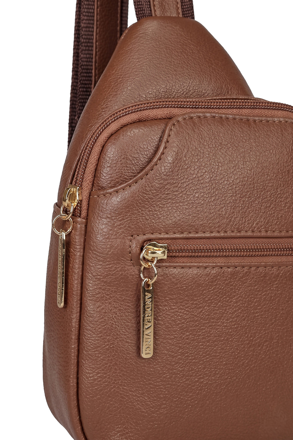 Mini mochila feminina transversal de couro liso Jenny