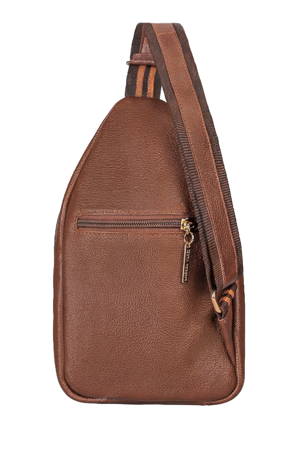 Mini mochila feminina transversal de couro liso Jenny