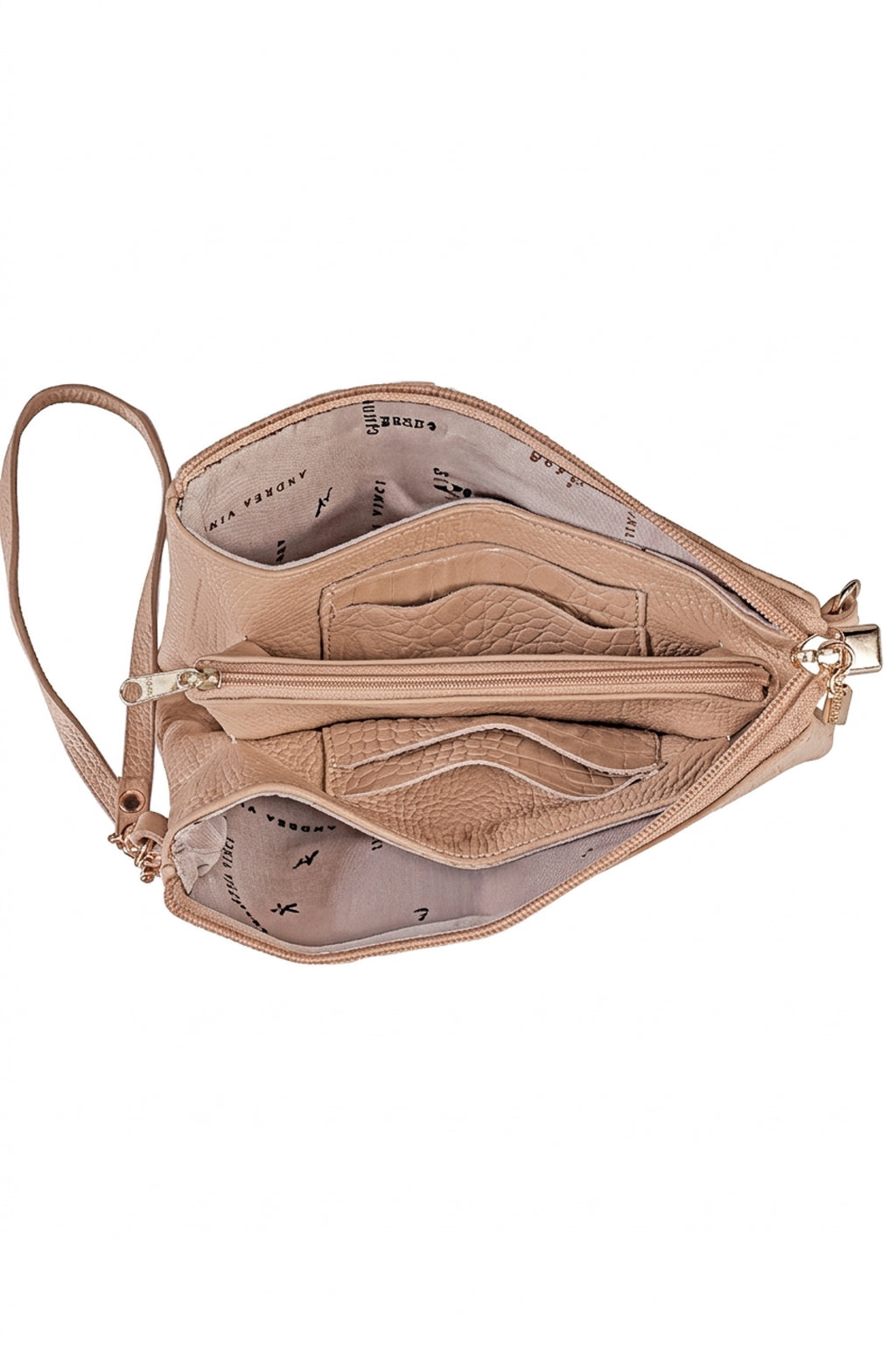 Bolsa transversal pequena de couro croco Tayná