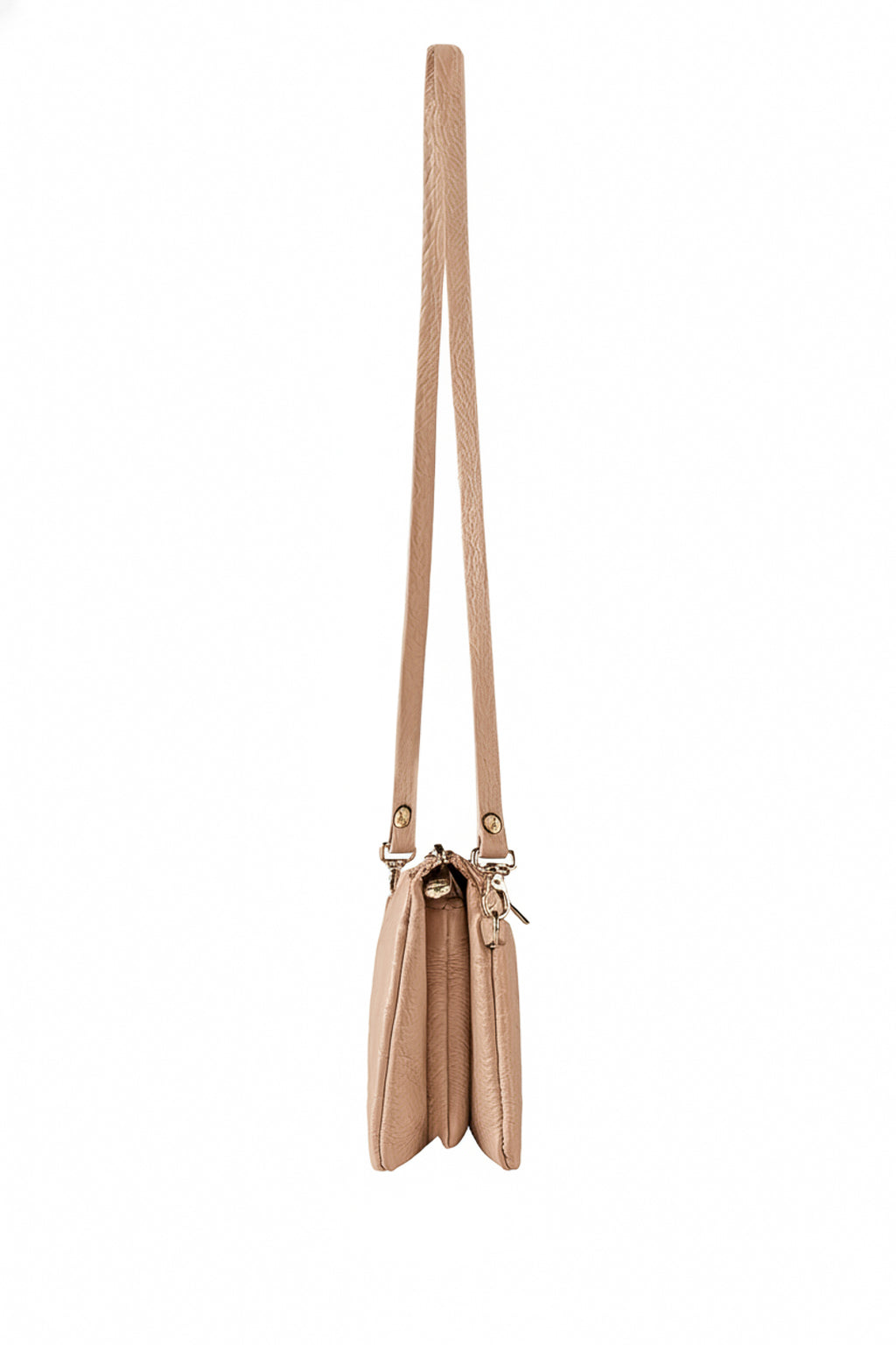 Bolsa transversal pequena de couro croco Tayná
