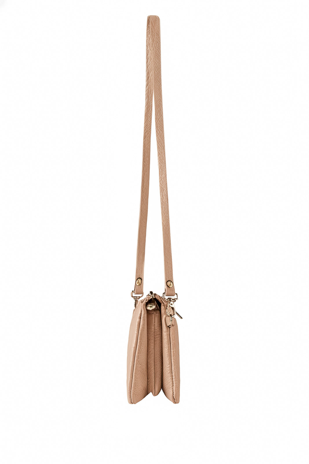 Bolsa transversal pequena de couro croco Tayná