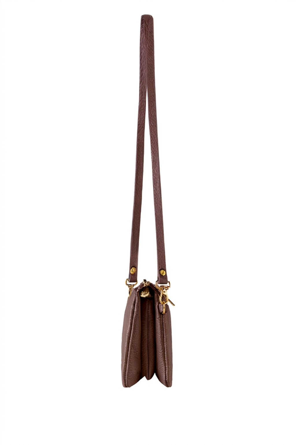 Bolsa transversal pequena de couro croco Tayná