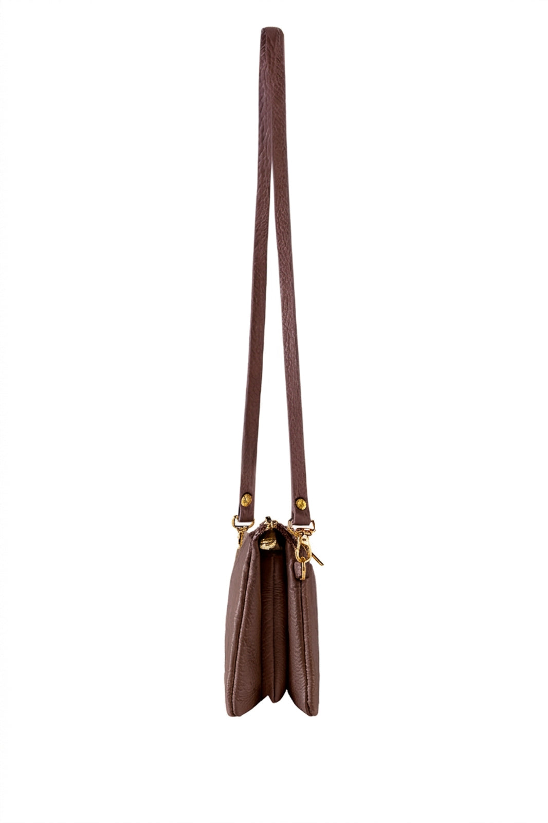 Bolsa transversal pequena de couro croco Tayná