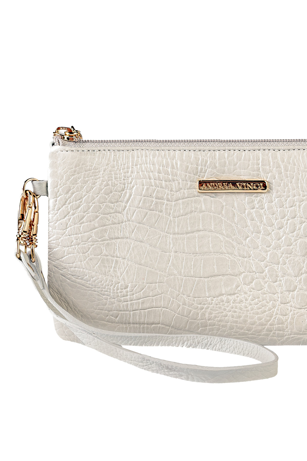 Bolsa transversal pequena de couro croco Tayná