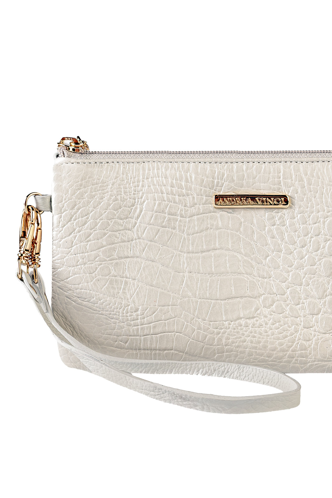 Bolsa transversal pequena de couro croco Tayná