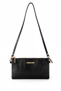 Bolsa transversal pequena de couro croco Tayná