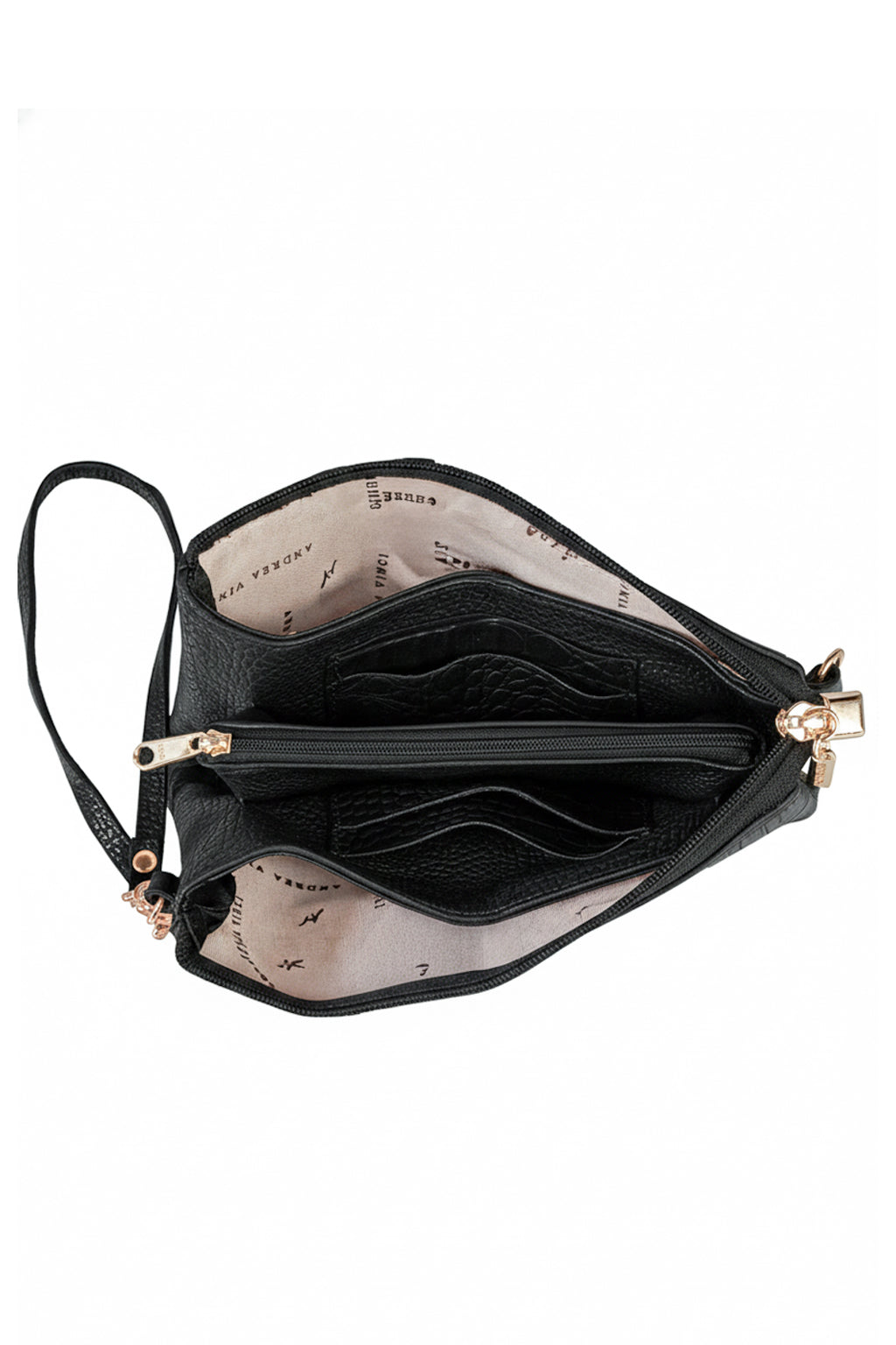 Bolsa transversal pequena de couro croco Tayná