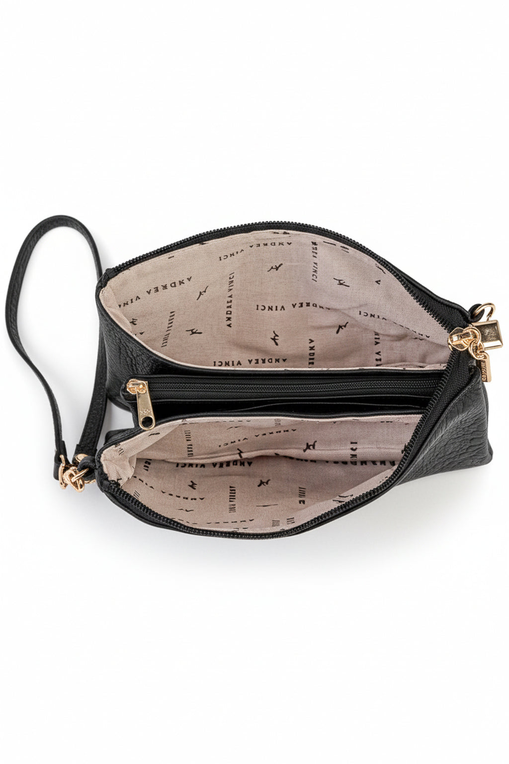 Bolsa transversal pequena de couro croco Tayná