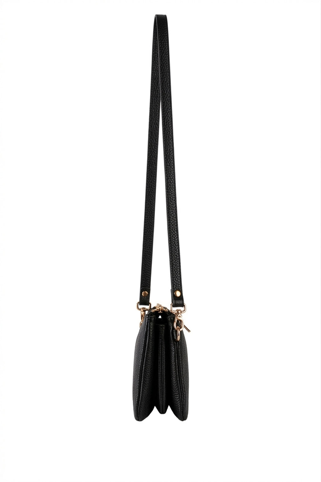 Bolsa transversal pequena de couro croco Tayná