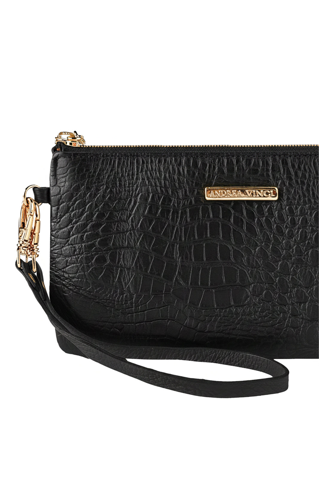 Bolsa transversal pequena de couro croco Tayná