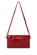 Bolsa transversal pequena de couro croco Tayná