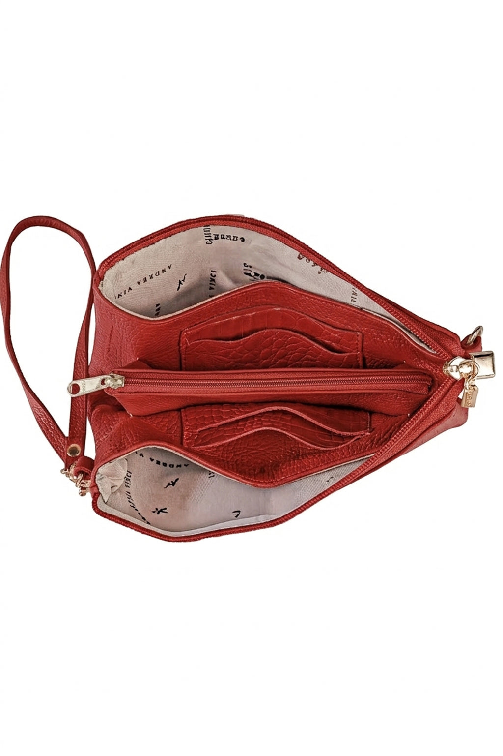 Bolsa transversal pequena de couro croco Tayná