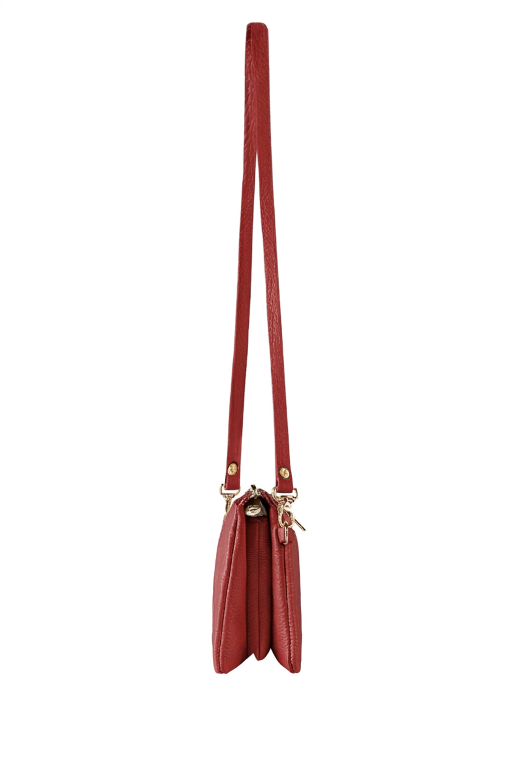 Bolsa transversal pequena de couro croco Tayná