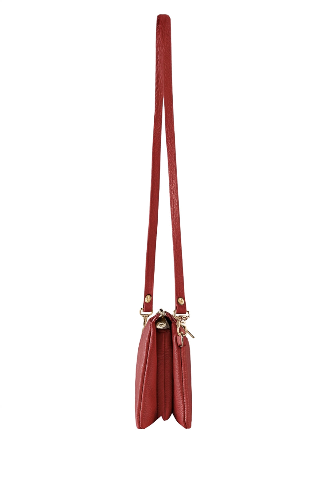 Bolsa transversal pequena de couro croco Tayná